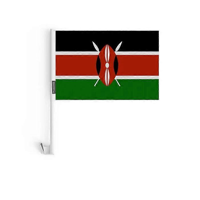 Kenya Car Flag – 14 x 21 cm – Polyester Fabric – Window Attachment – 20 pieces