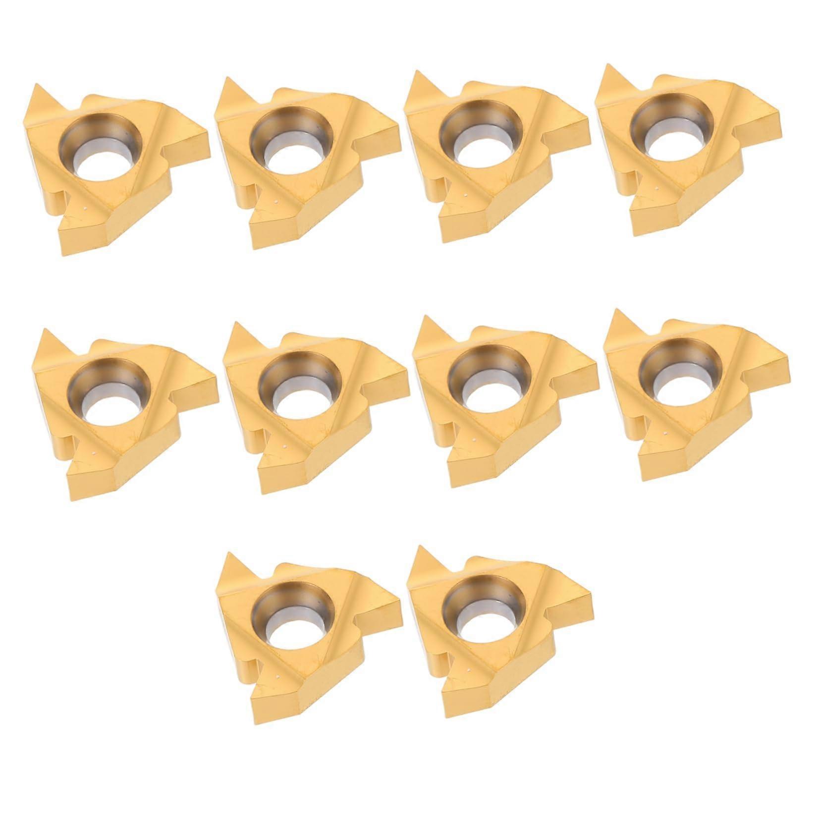 10 Pcs Carbide Inserts High Precision Threading Inserts for Lathe Fast Threading Tools