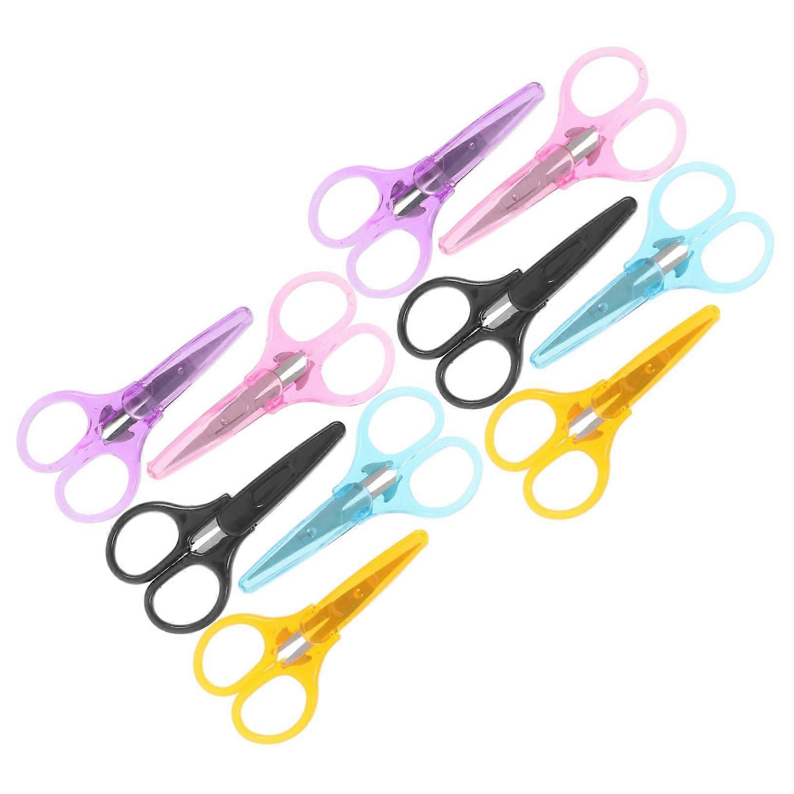 Stainless Steel Round Scissors for Crafting Multi-Function Office & Home Use Safe Cutting Tool