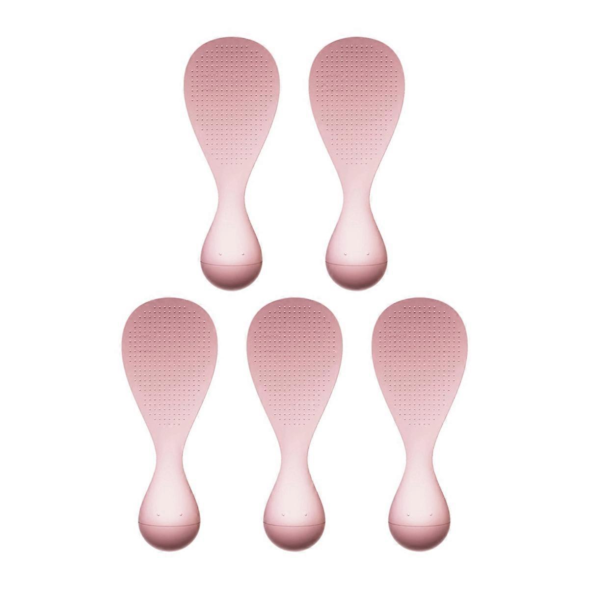 5pcs Non-Stick Rice Spoon Set, Rice Ladle for Cookware Pink
