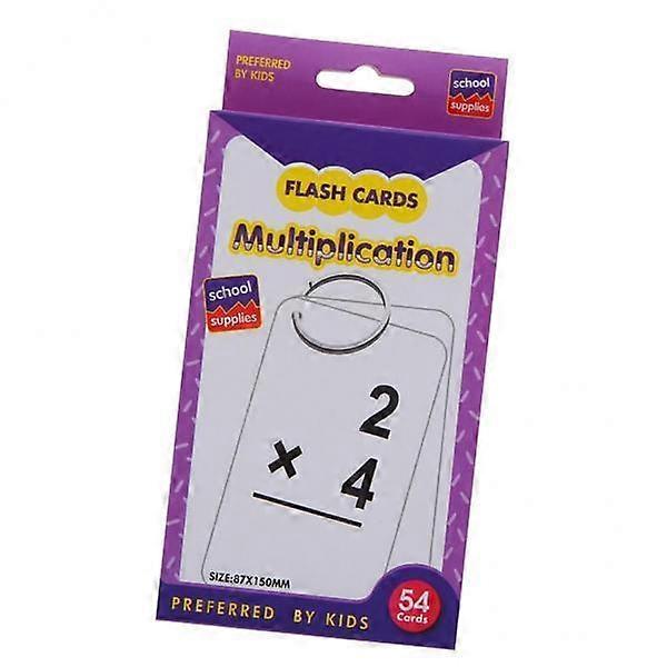 Educational Math Flash Cards Bundle for Kids - 54 Pieces, Includes