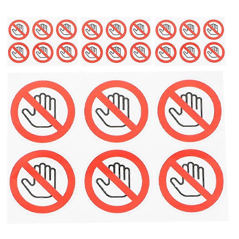 4 Sheets Do Not Touch Warning Stickers Self Adhesive Safety Signs For Machinery Prevent Accidents Please Do Not Touch Stickers For Factories Workshops