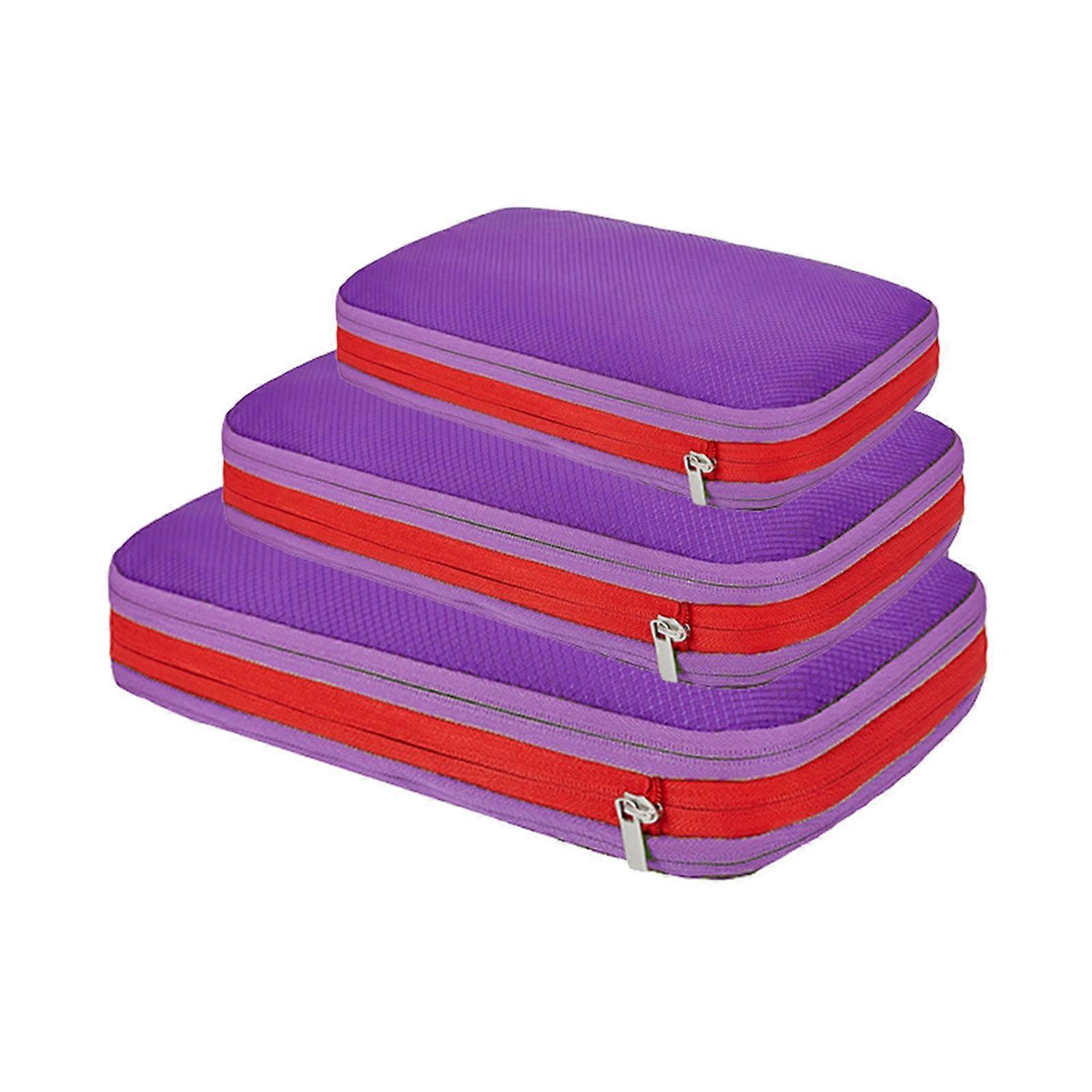 3 Pieces Compression Packing Cubes, Luggage Packing Organizer, Double Layer