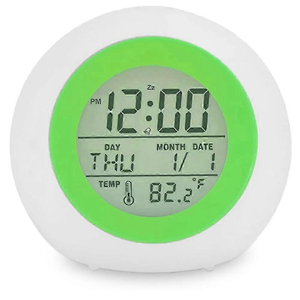 Kids Alarm Clock, Digital Clock with Vibrant 7 Color Night Light, Temperature Detect, Ideal for Bedroom Decoration and Kids' Sleep Training 2025