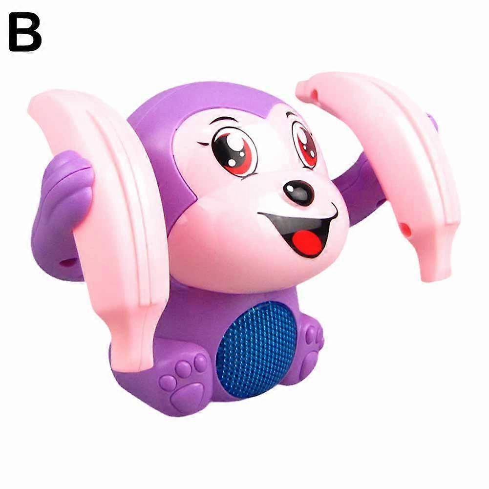 Electric Rolling Monkey Toy Auto Flips Crawls Sensor Interactive Fun Kids Gift