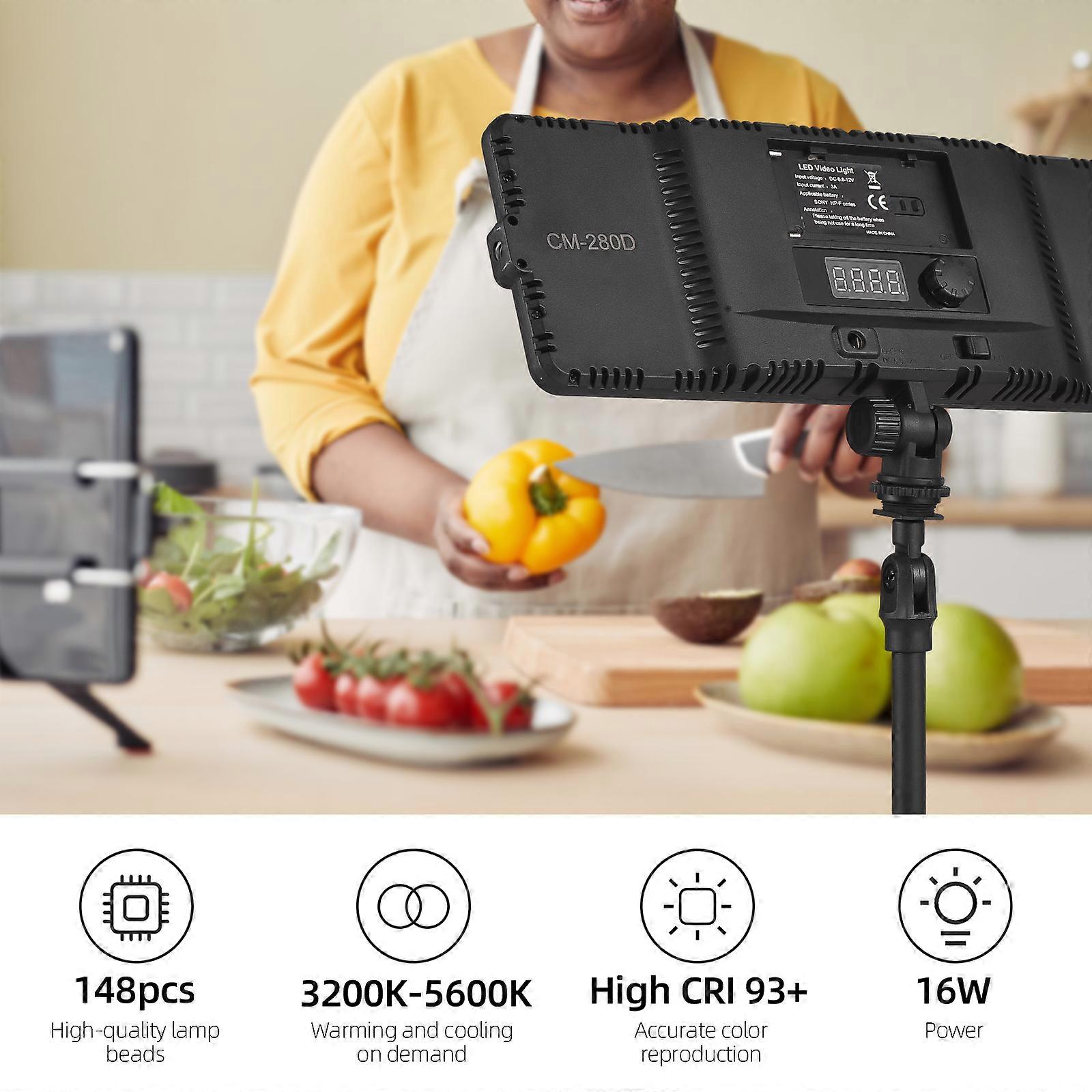 Portable LED Video Light Panel for Photography and Video - Dimmable and Versatile