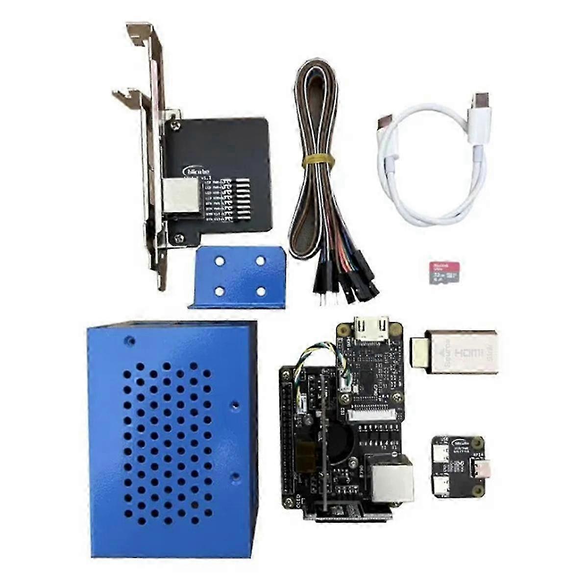 Blikvm V3 Hat Server O & M Hdmicsi Remote Control With Metal Case Kvm Remote Control For 4 Rpi 4 Pi
