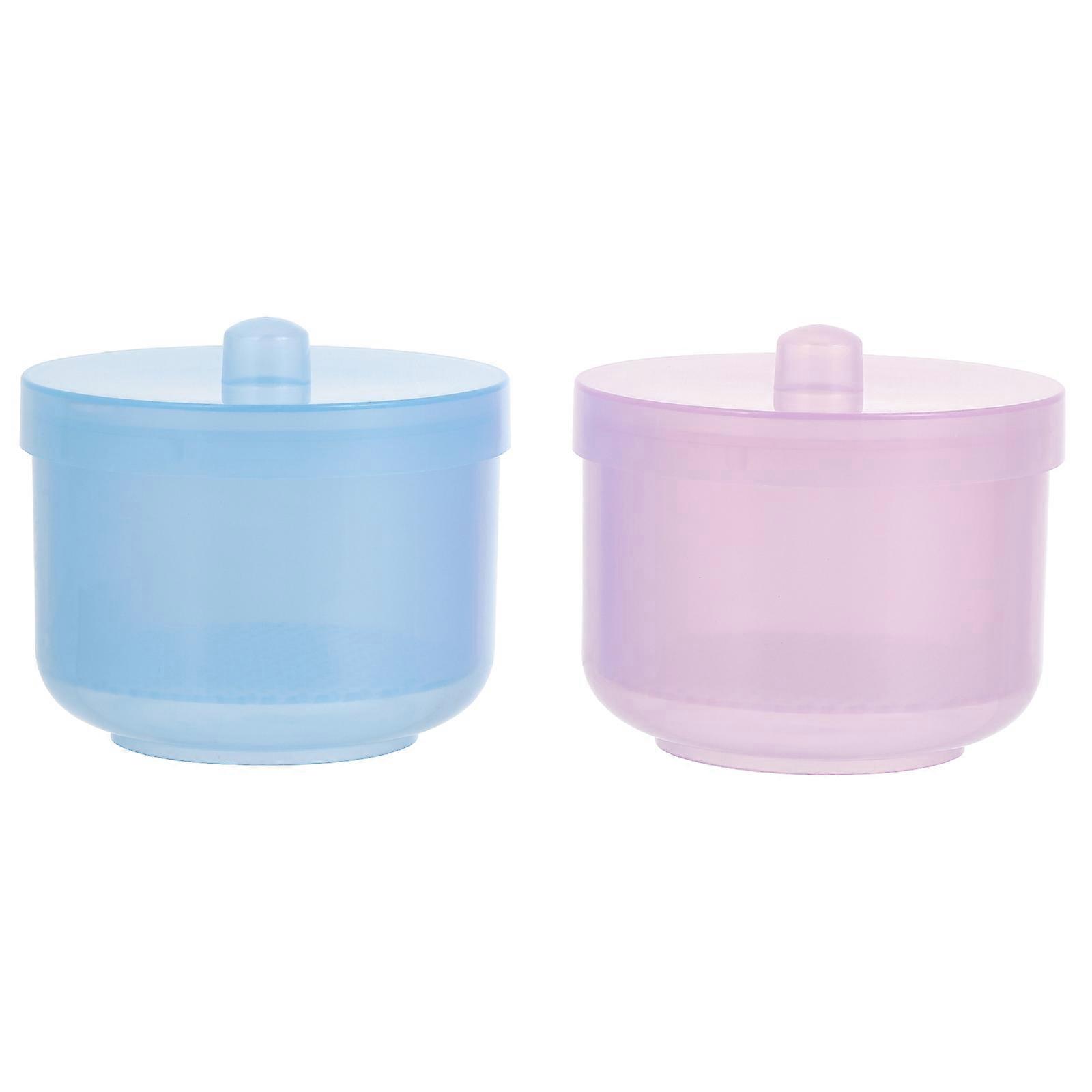 2pcs Plastic Box Nail Drill Bits Cleaning Tray