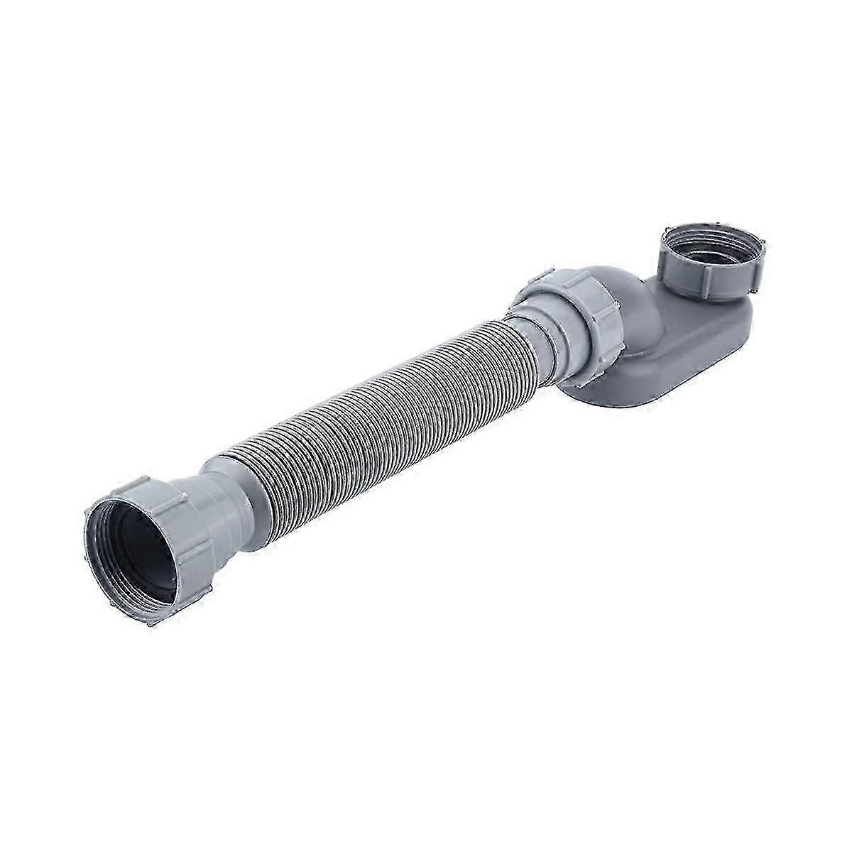 Low Profile 1 1/2 P Trap Flexible Shower Drain Pipe Flat P Trap for Free Standing Bathtubs and Bath Drain Systems