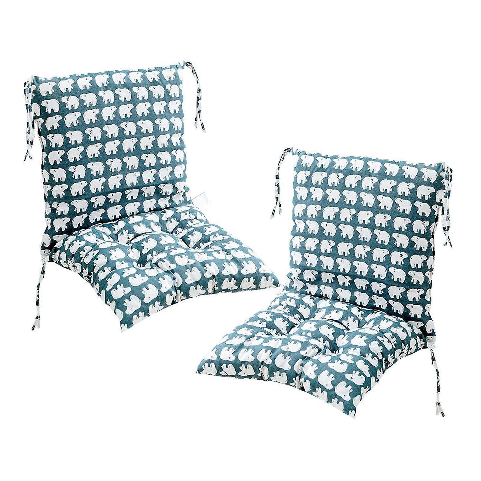 Removable cushions with backrest 2 pieces Removable cushions for garden chairs 40x80 cm with straps for low backrest comfort 4080CM(2 pieces) A