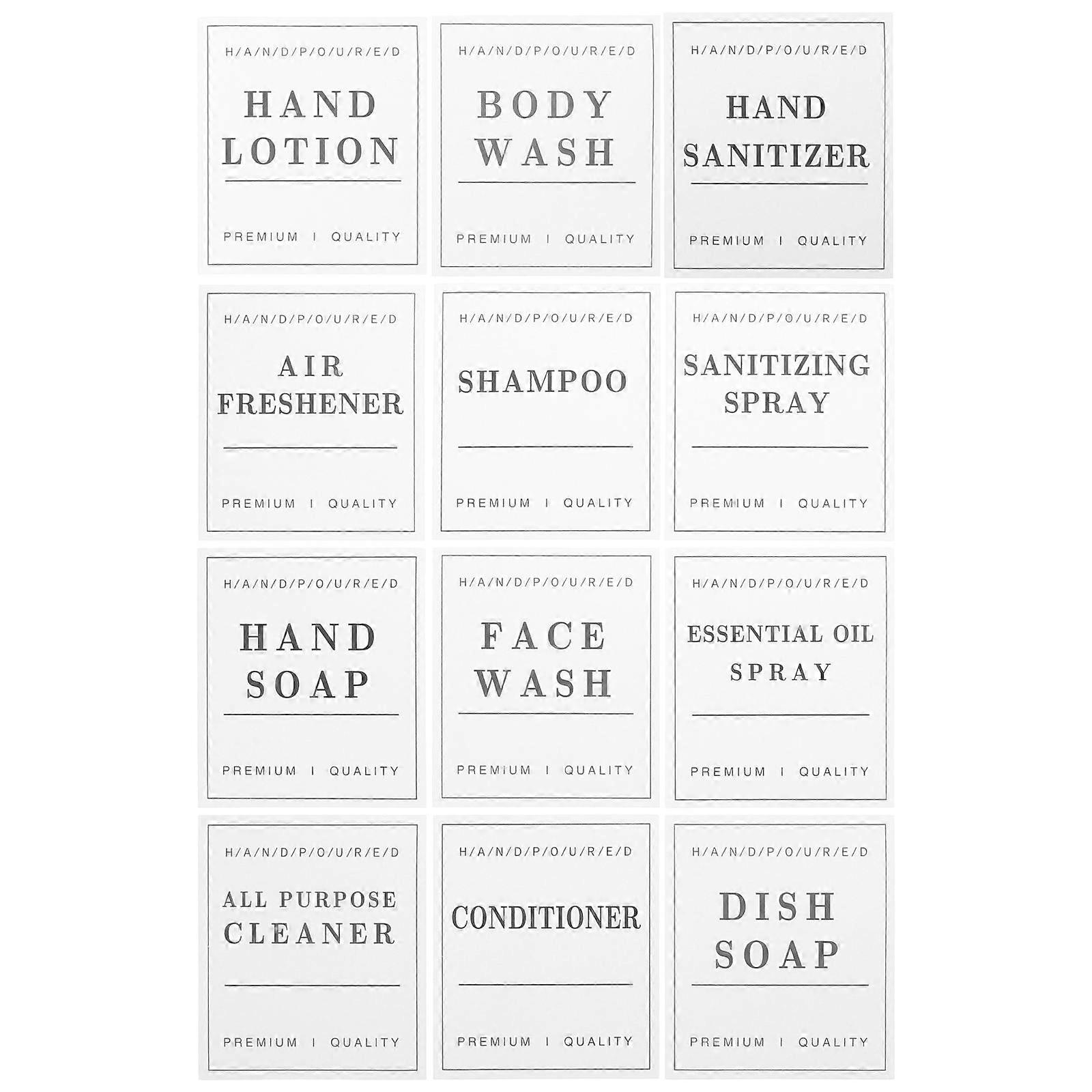 Organizer Stickers, Solution for Shampoo Bottles