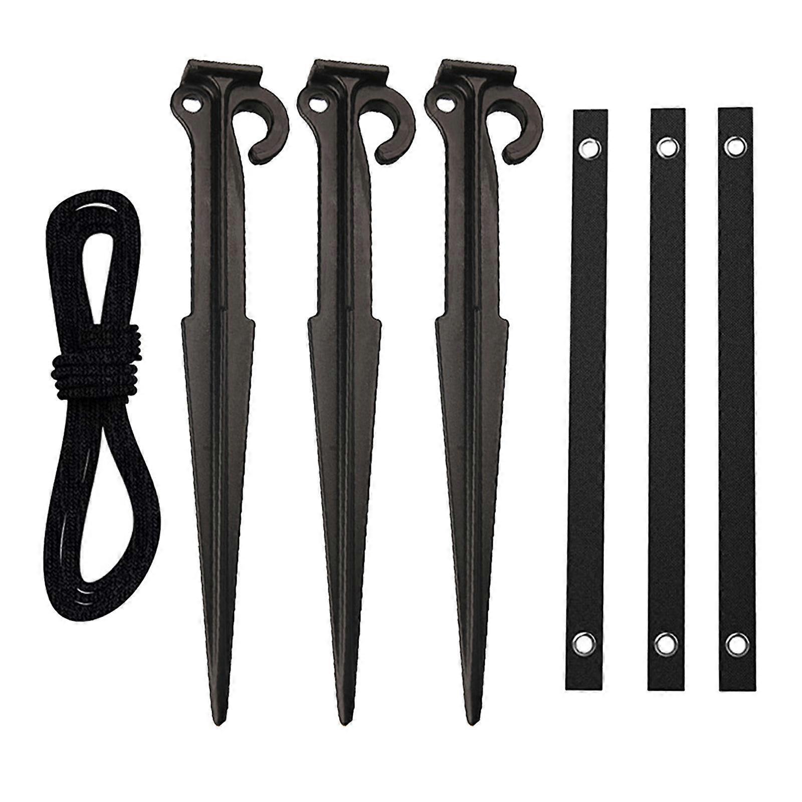Kit chiodi per ancoraggi da giardino in plastica e supporto per piante con corda per alberi da 4 m