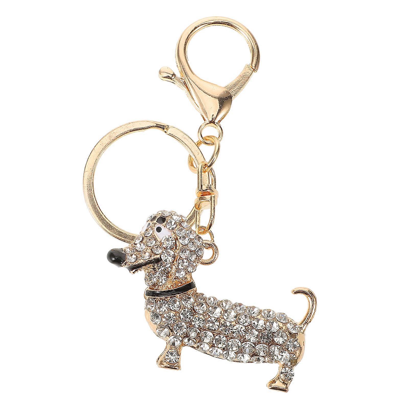 Crystal Decorated Key Ring with Rust-Proof Zinc Alloy Construction