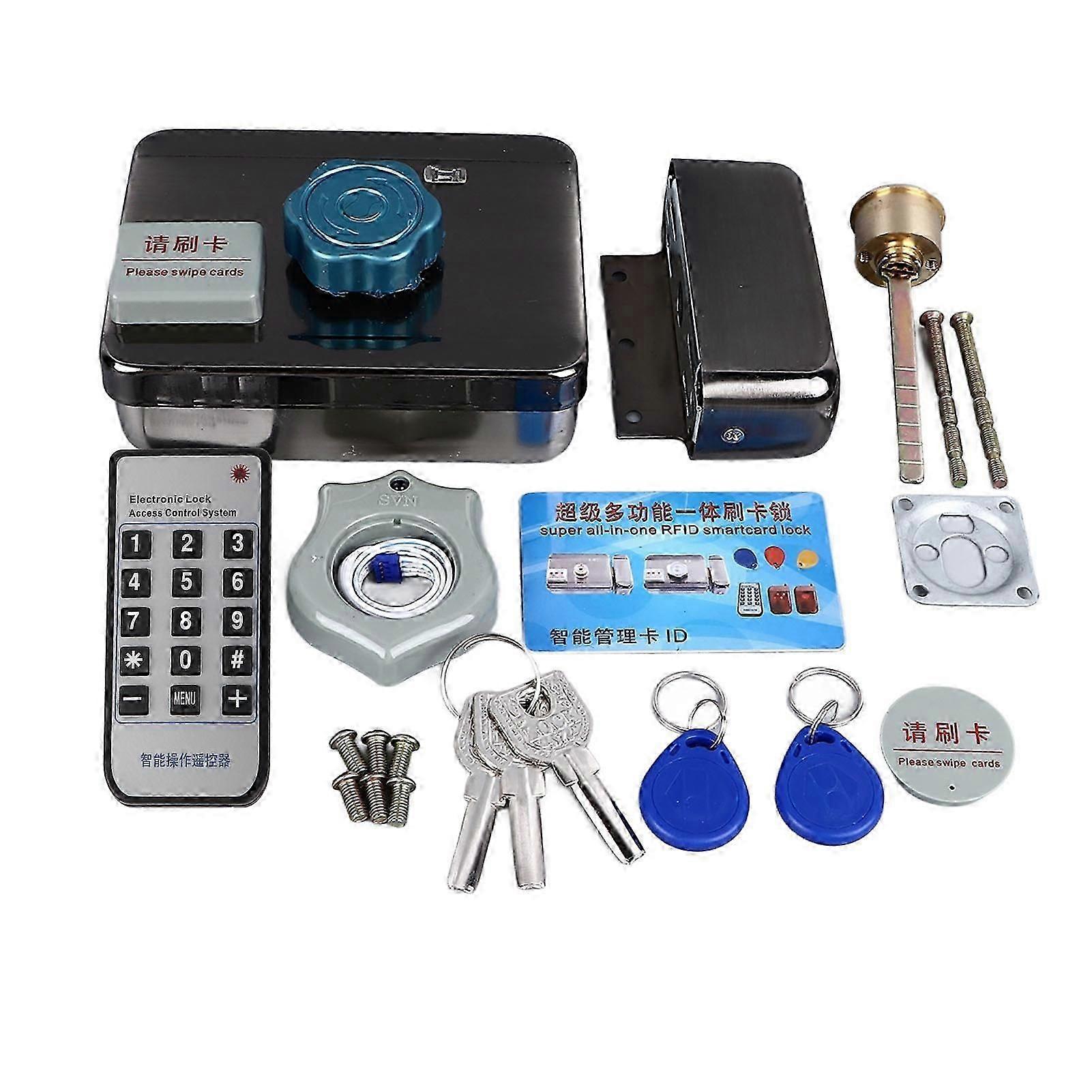 Wireless Deadbolt Door Lock, Keyless Entry Battery Powered Lock for Home & Business Security