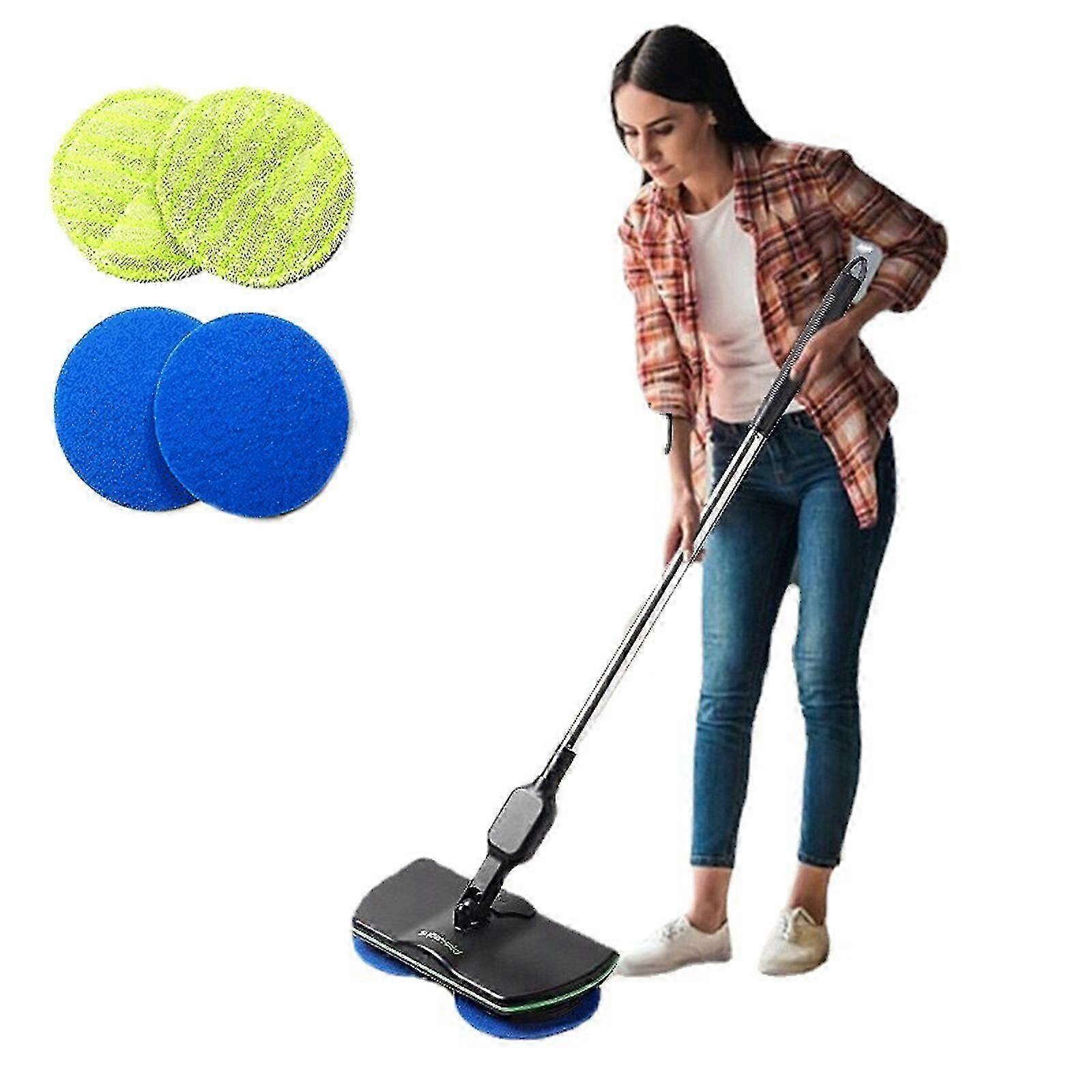 Cordless Electric Mop, Electric Spin Mop, Powerful Floor Cleaner, Polisher For Hardwood, Tile Floors, Quiet Cleaning & Waxingextendable Mop