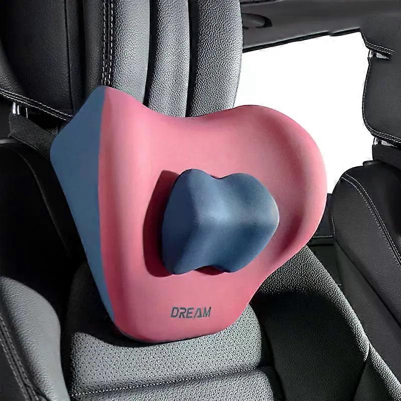 Car Adjustable Neck Headrest Pillow Waist Support Cushion Breathable Memory Foam Slow Rebound Pillow Universal Lumbar Cushion