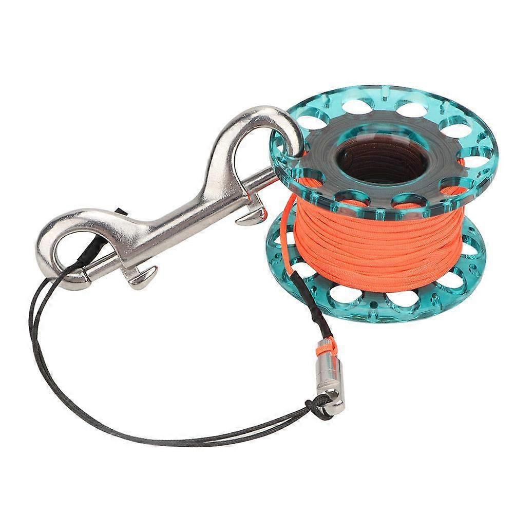 Diving Reel 30m Spool with Thumb Stop for Cave Diving and Snorkeling, Blue Color, Durable Design