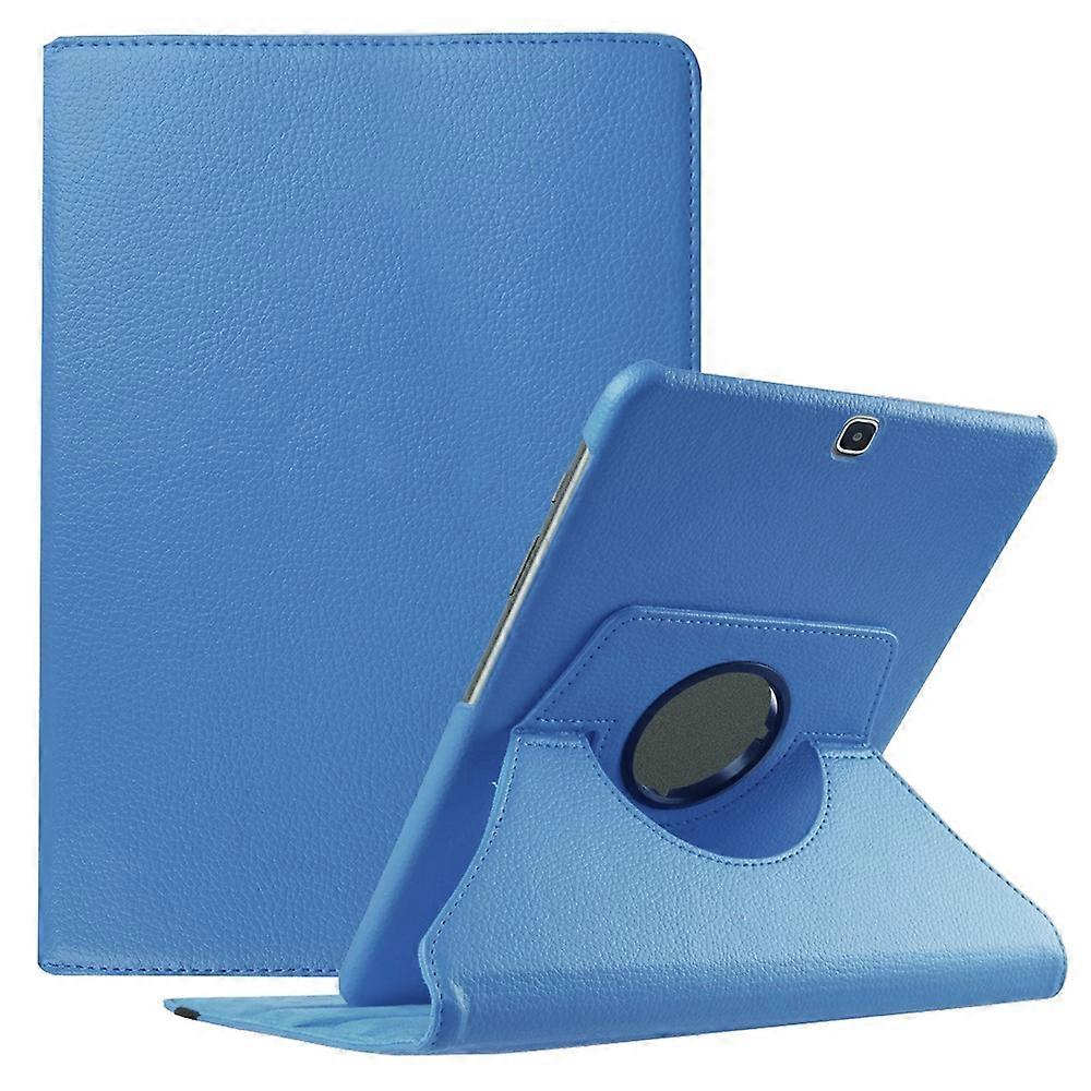 s1i Pour Samsung Galaxy Tab S2 9.7 Litchi Litchi Grain Cuir Rotatif n1G Couverture de Support - Bleu Bébé