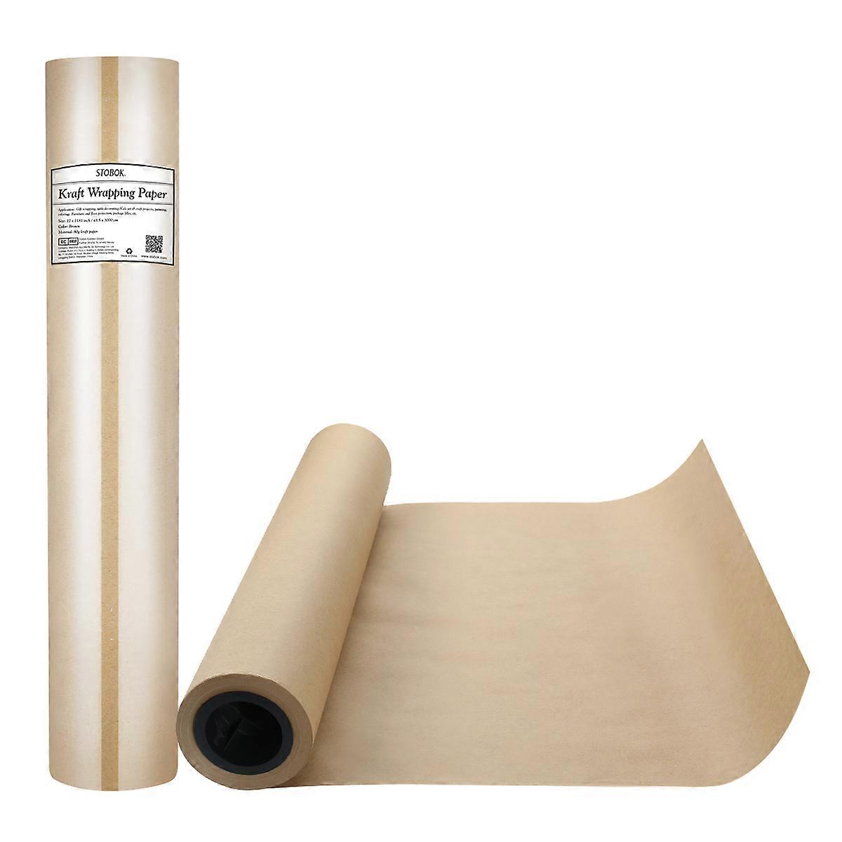 Plain Brown Wrapping Paper Recycled Kraft Roll For Craft Projects Wrapping Christmas 1Pcs