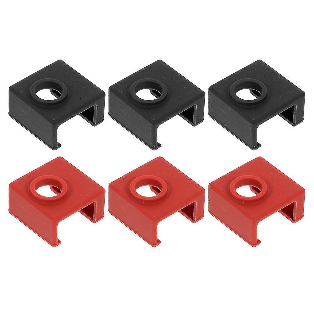 Heat Insulation Silicon Cover Prevent Heat Loss 3D Printer Heating Block Protection Square 6Pcs