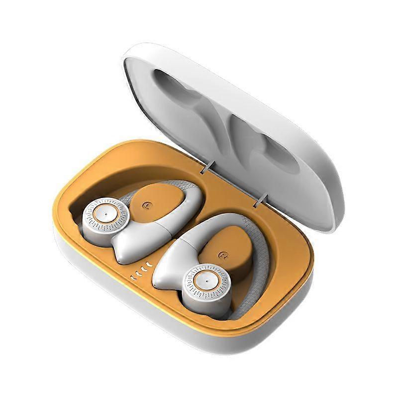 Bluetooth headset, long-lasting battery life, dual-mic call noise reduction, IPX5 waterproof, Yellow