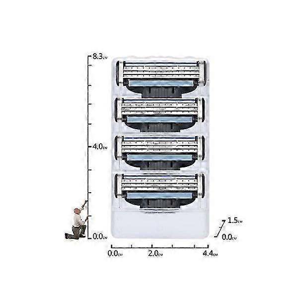 Men Razor 4 blades,4 knife heads old manual scraper
