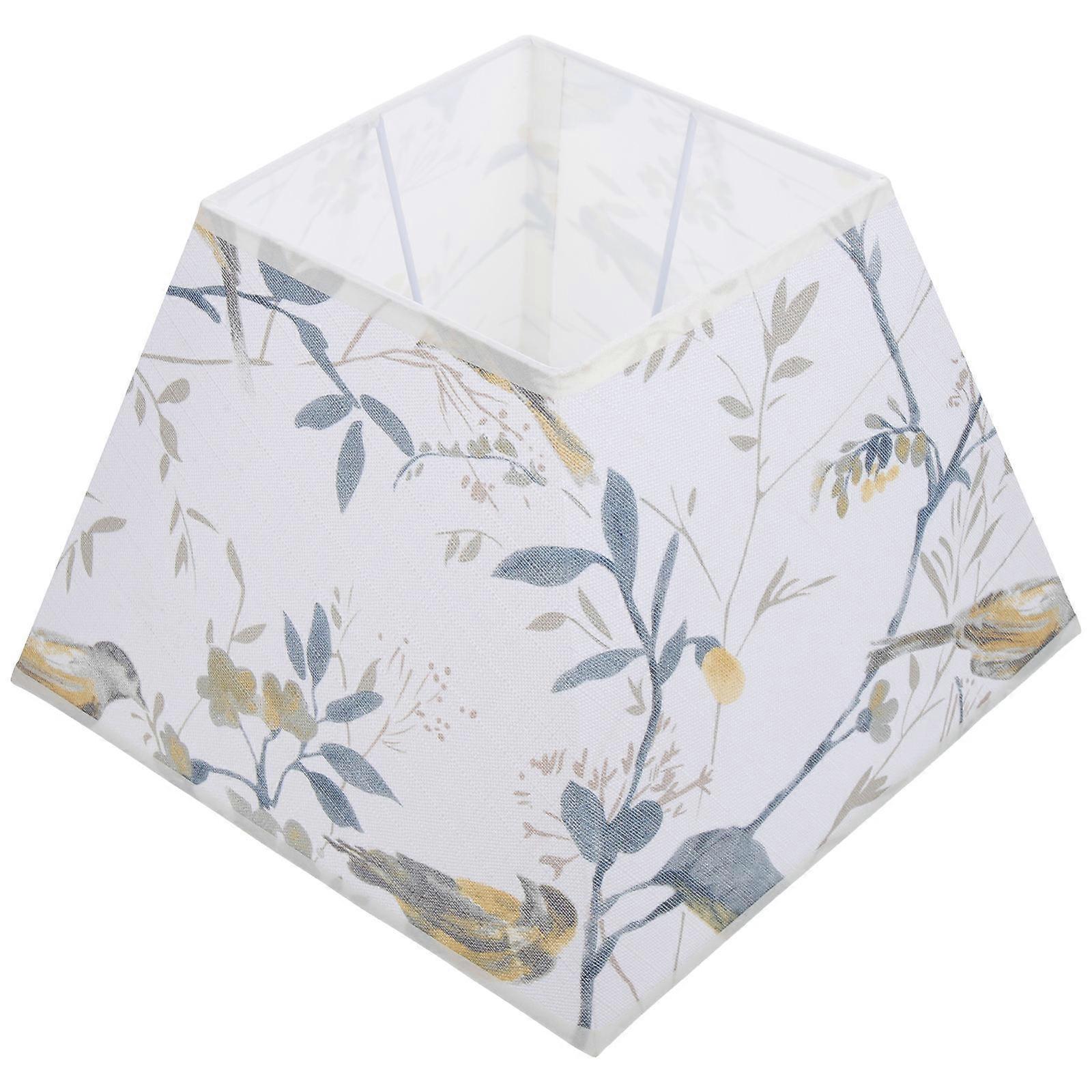 Bird Patterned Lampshade Replacement Cover for Table Lamp Multi 28X28X20CM Light Diffusion 1Set