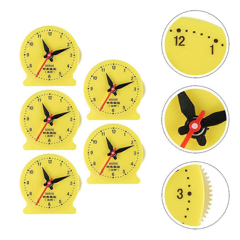 Teaching Clock Kit Clock Model for Children Early Educational Plastic 8X8cm 5Pcs