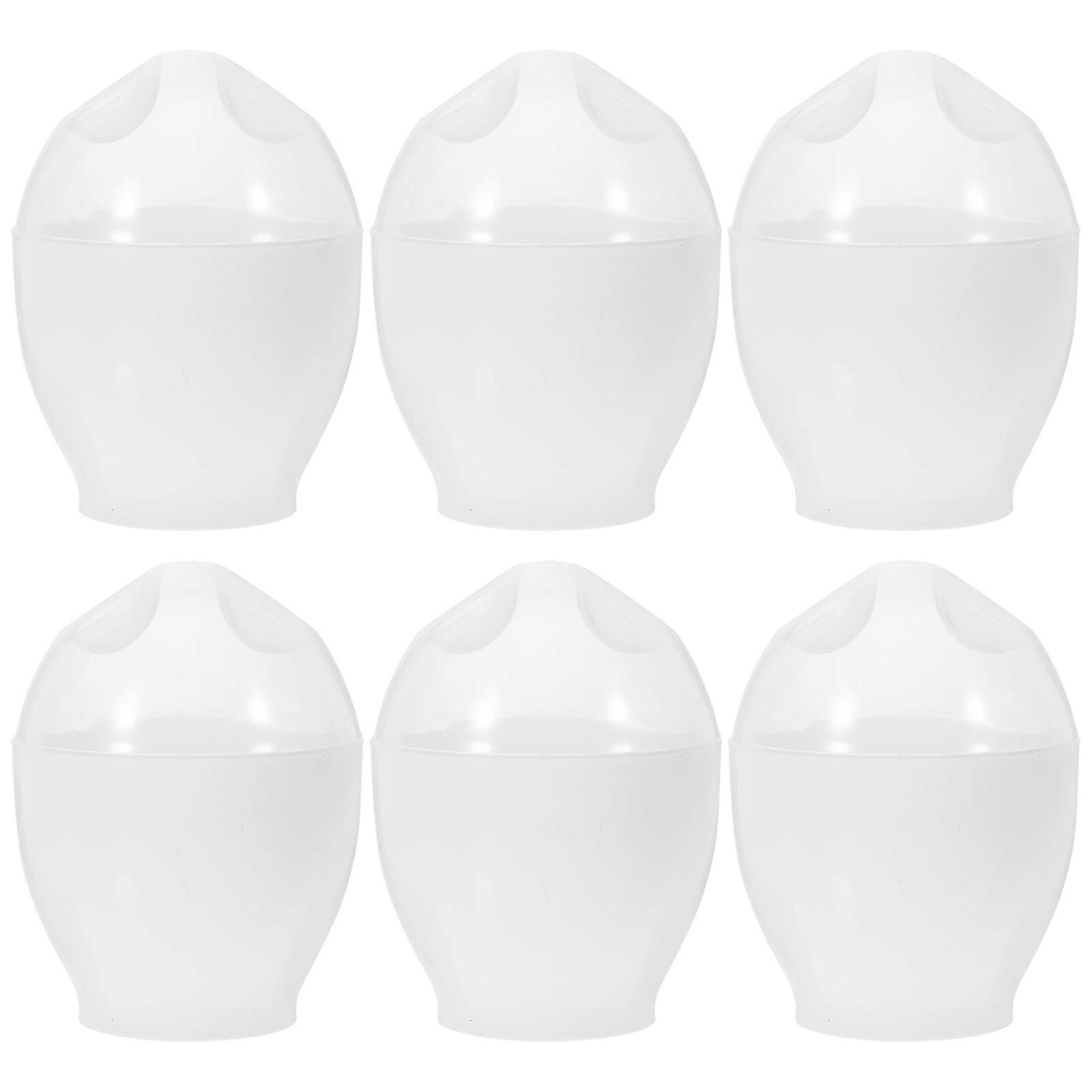 Microwave Poached Egg Cooker Cooking Eggs Families 6Pcs White
