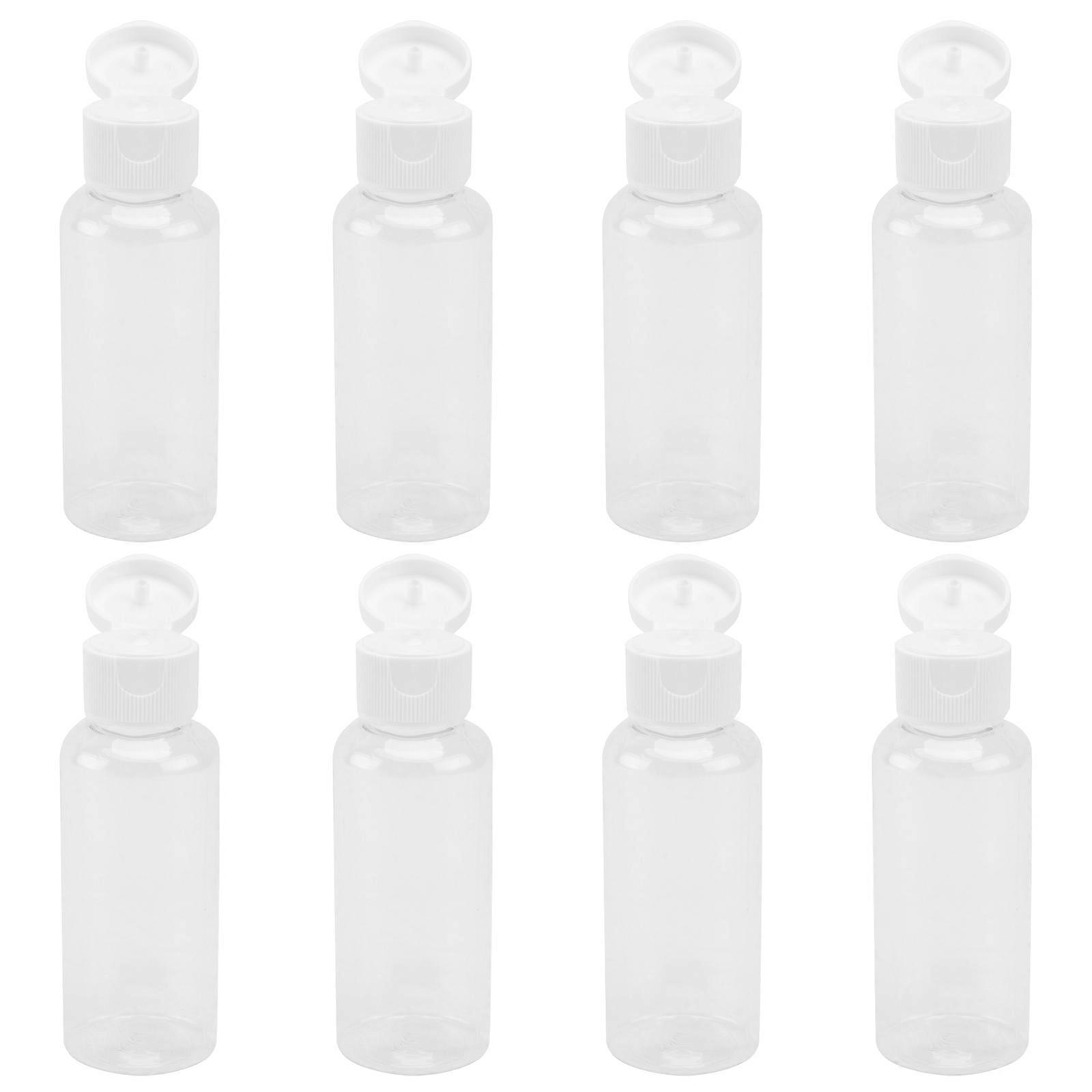Refillable Toiletry Bottles 15Pack 50ml Empty Plastic Sample Bottle Container Jar Pot Vial with Lid for Shampoo Lotion Creams
