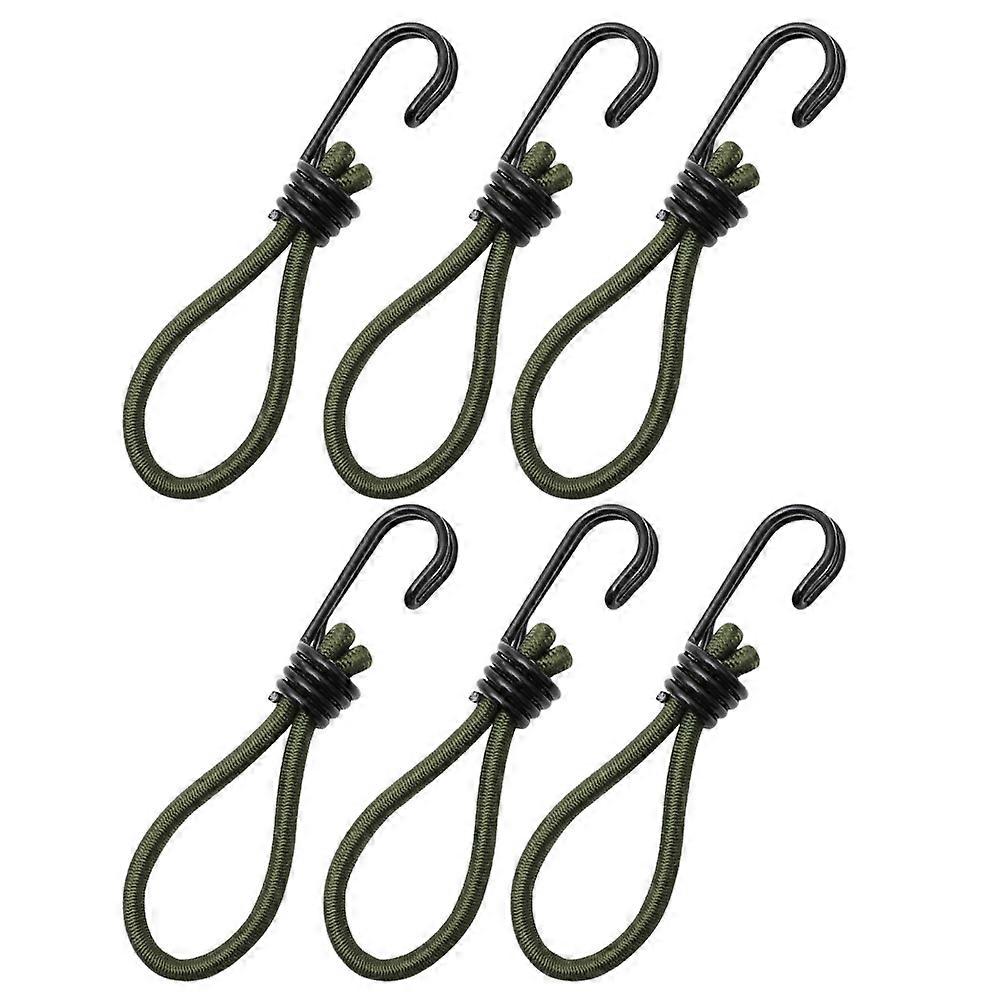 Tent Canopy Tie-Downs With Buckles Tent Holder Tight Buckle Outdoor Camp Fixed Binding Elastic Rope Hook Green 15X4X2.8CM Fixing Tent 6Pcs