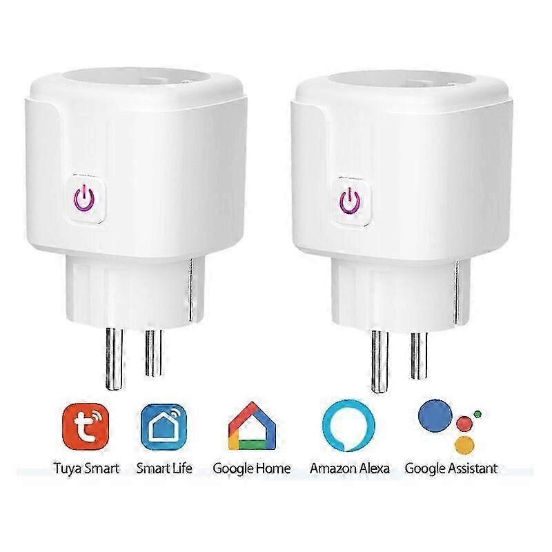 WiFi Smart Plug - 2er-Pack Kompatibel mit Alexa- und Google Home-Fernbedienungssteckdosen