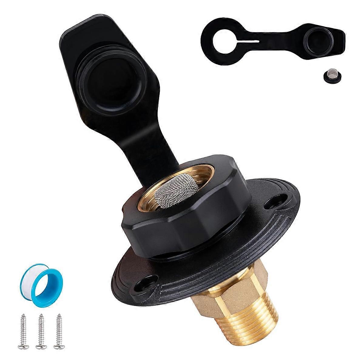 RV Water Inlet,RV City Inlet with Check Valve,RV Water Hose Connector