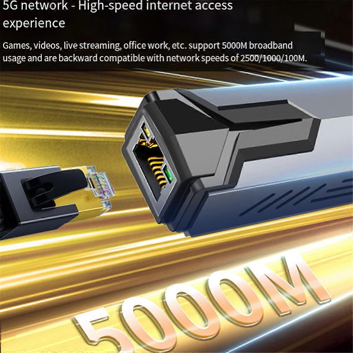 TYPE-C to 5Gbps Ethernet Adapter Gigabit RJ45 Network Card RTL8175