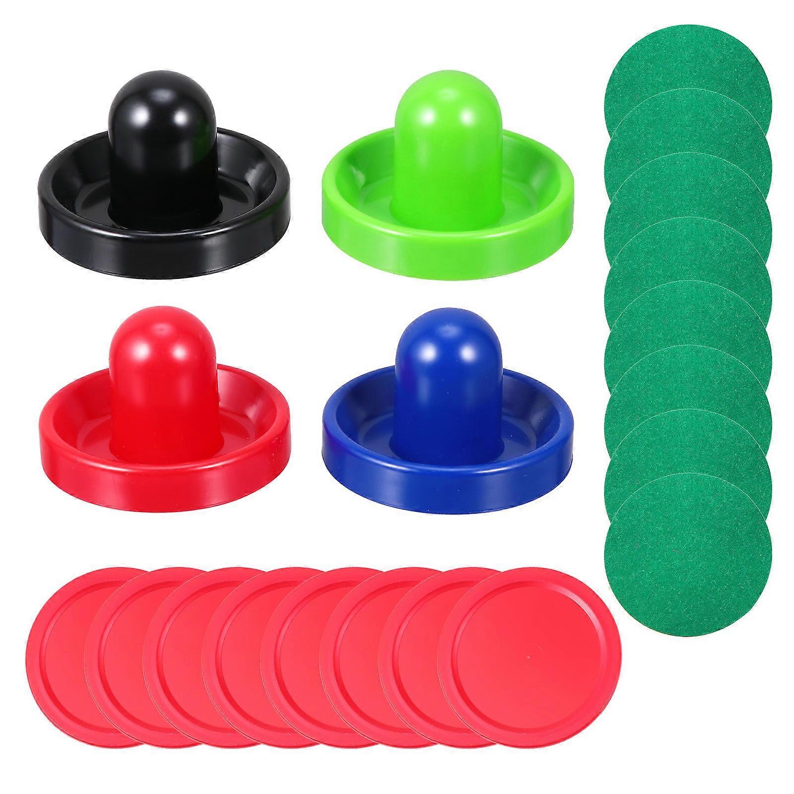Air Hockey Pushers and Pucks Set Made of Plastic for Air Hockey Tables Assorted Color