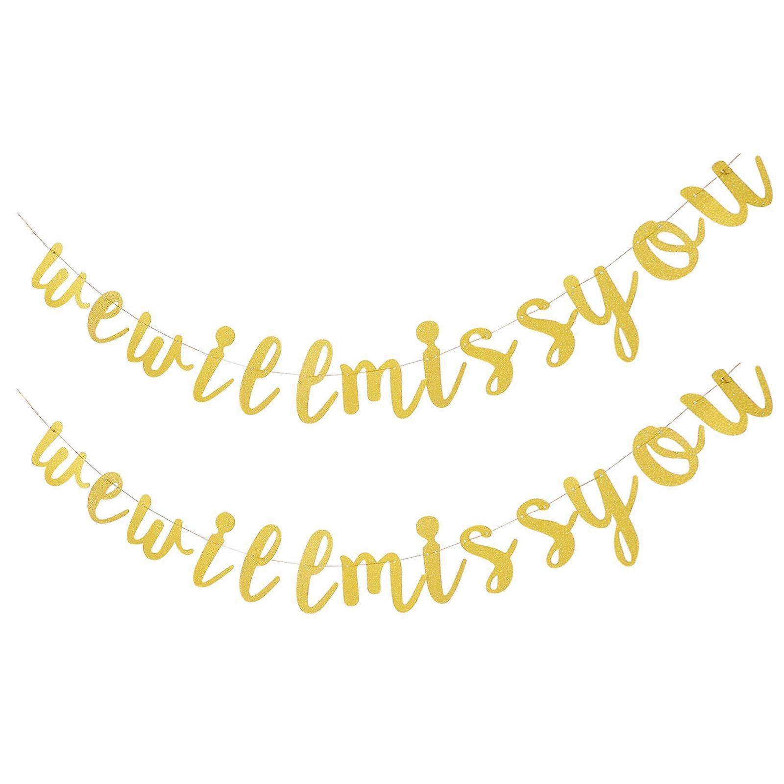 Goodbye Party Decorations We Will Banners 120x13.5cm 2 Sets