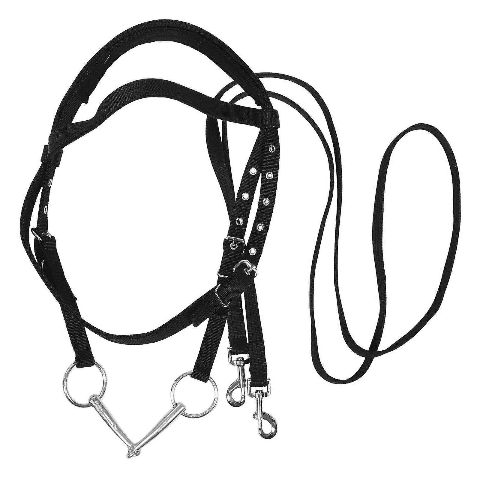 Corda cavezze corda di nylon cavezza comodo No-Bite Design Briglia da allenamento Rein Bitless Briglia per la formazione 1 set
