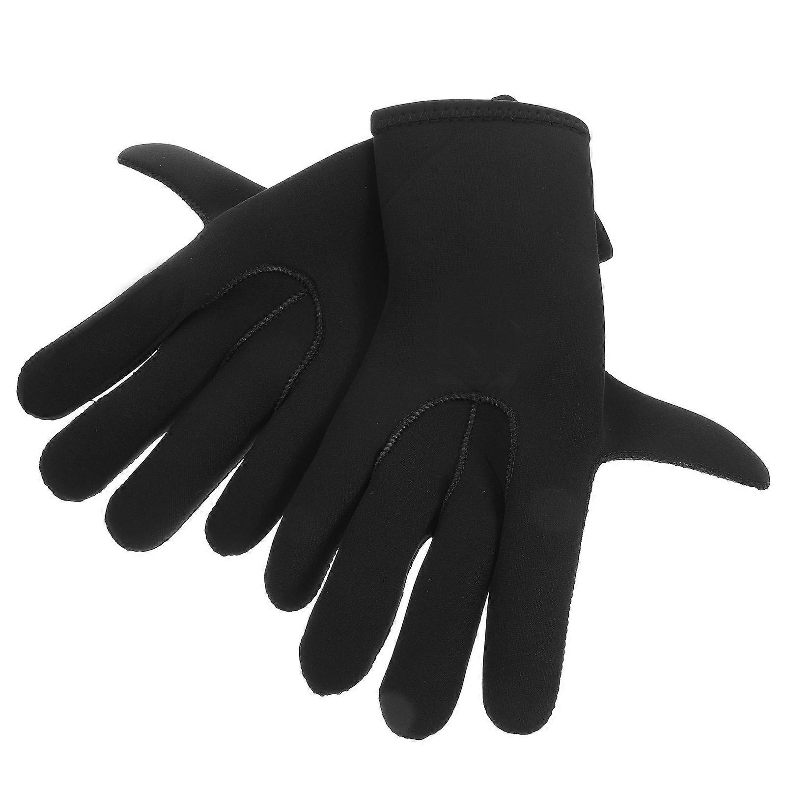 Diving Supplies Keep Warm Anti-slip Diving Gloves for Diving Swimming Fishing Black Xl Size Insulation 1 Pair