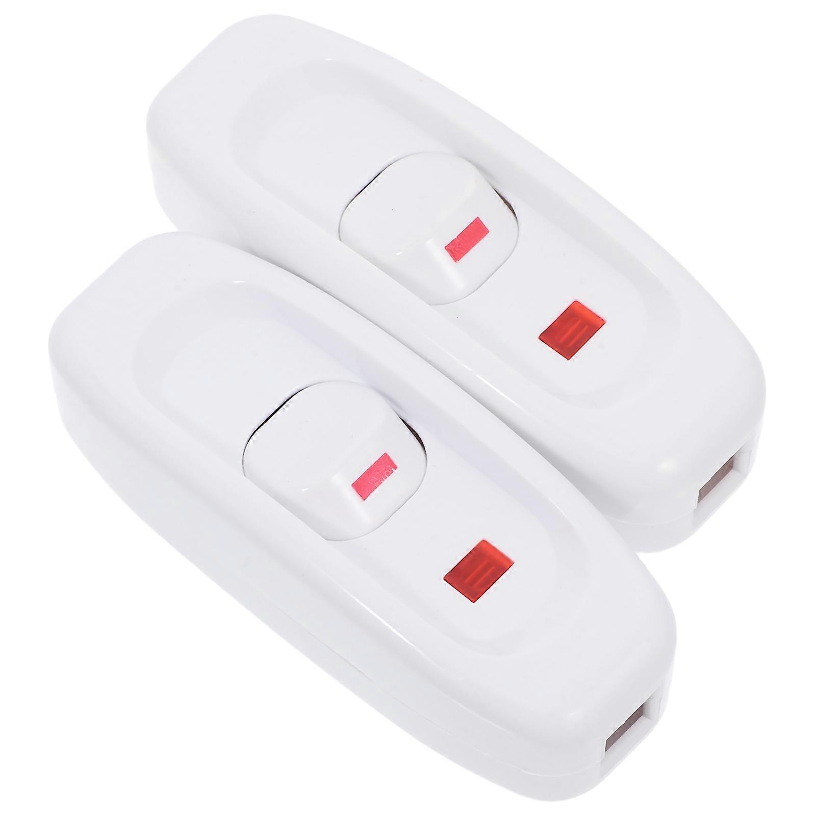 Intermediate Switch Inline Cord Switches For Lamps And Electrical Devices Overload Protection .10X2.60X2.00CM 2Pcs
