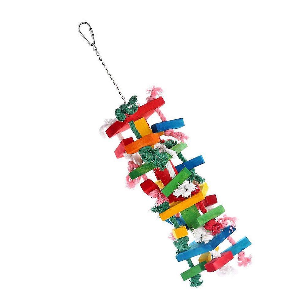 Bright Pet Parrot Chewing Toy for Play and Decoration Multi Synthetic Material