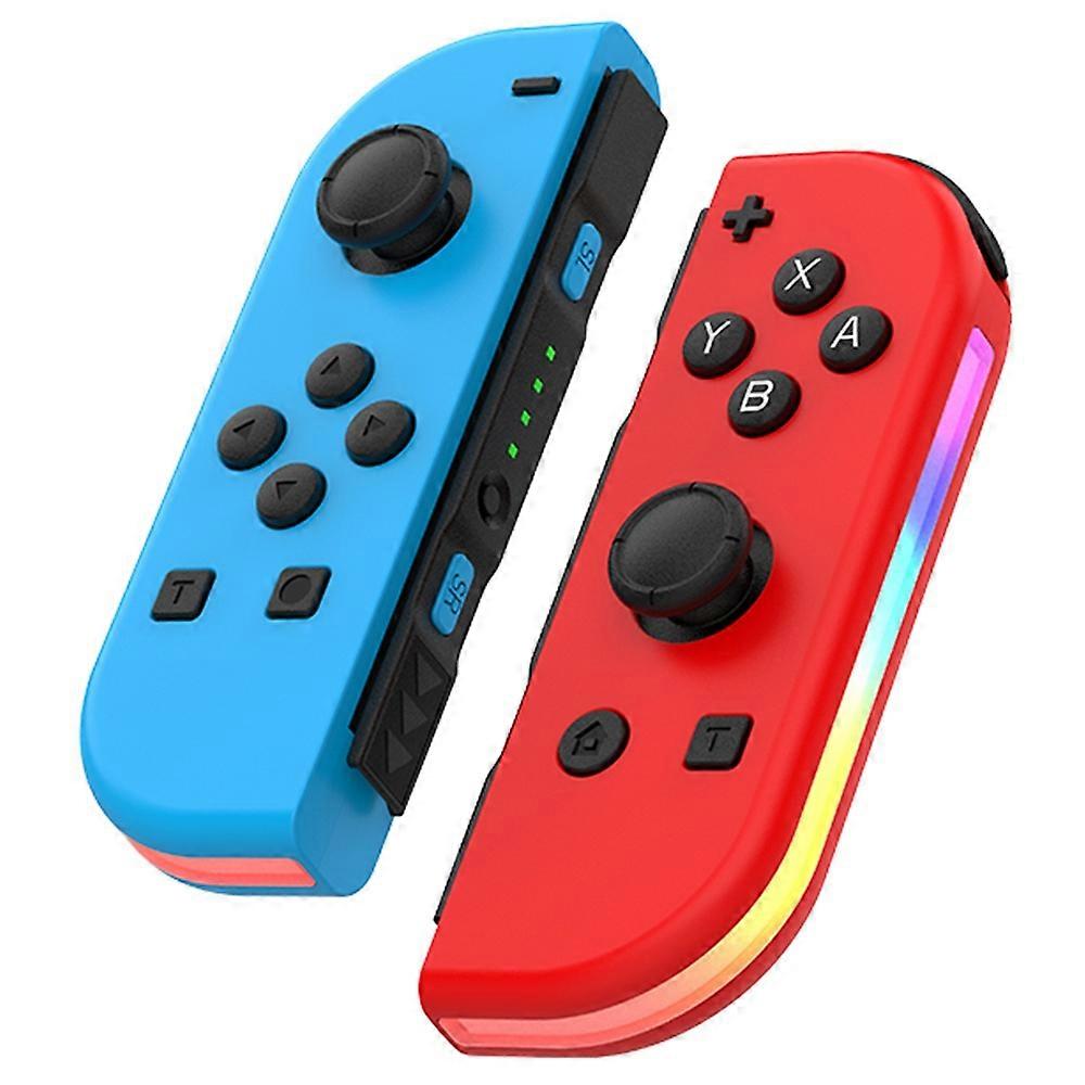 JOY-02 1 Pair Wireless Controller for Nintendo Switch Game Console Bluetooth Game Handle with RGB Li