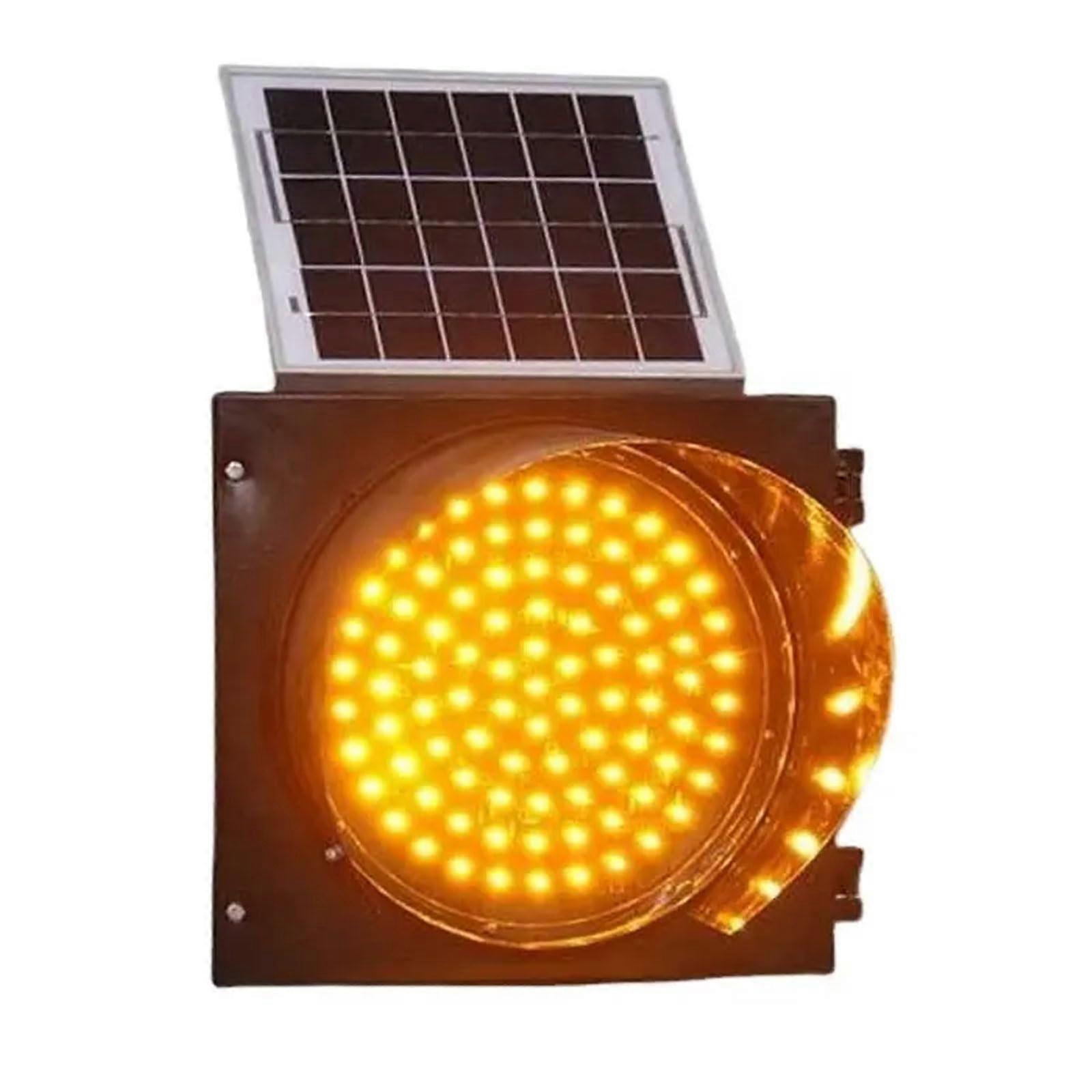 12inch solar traffic signal lights, single/doublesided yellow light, IP65, for intersections