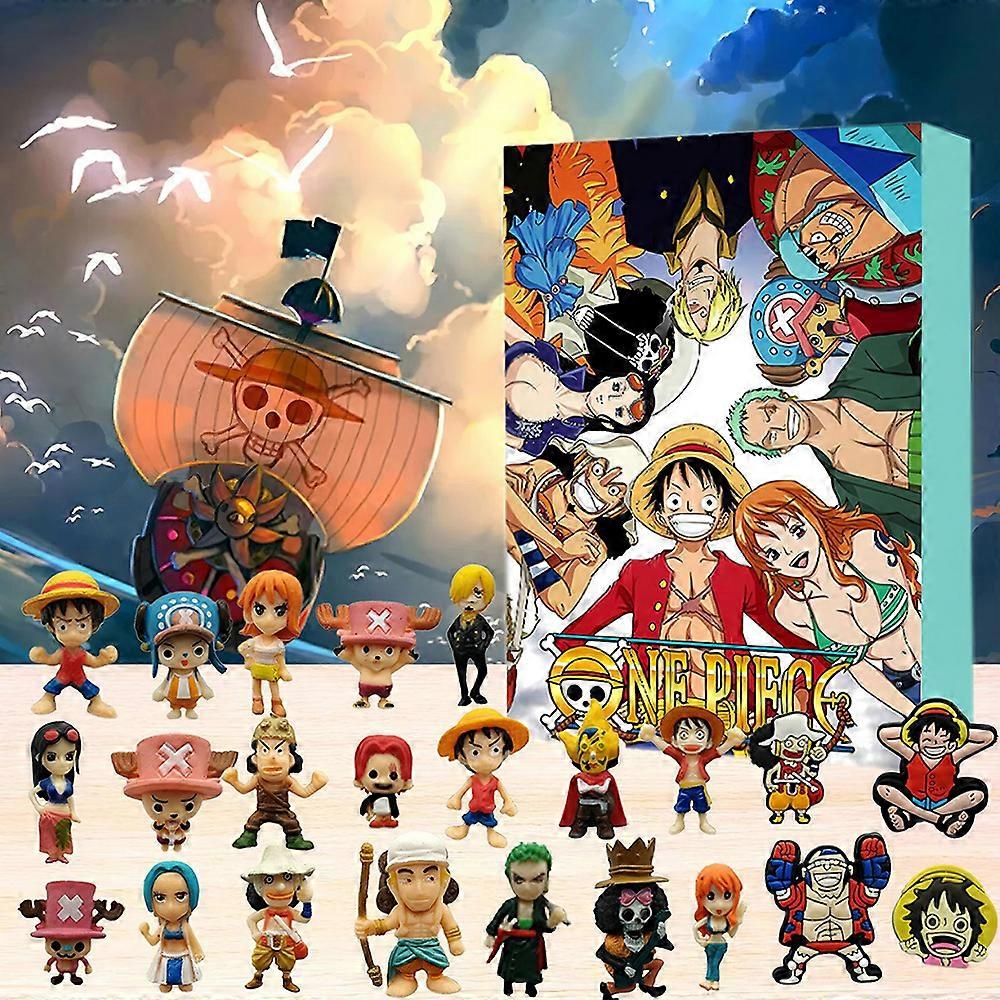 Advent ημερολόγιο, 24 τεμ / Set One Piece Φιγούρες Χριστουγεννιάτικο ημερολόγιο αντίστροφης μέτρησης τυφλό κουτί, έκπληξη