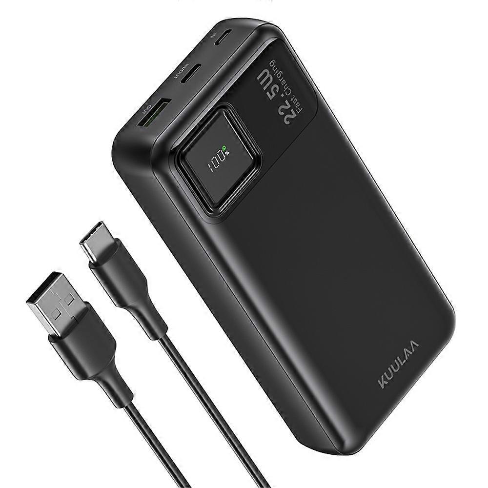 KUULAA KL-RT20 20000mAh Power Bank with USB + Type C Output 22.5W Fast Charging Portable Charger