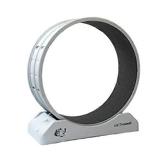 Indoor Cat Exercise Wheel, Silent Treadmill with Locking Mechanism, Easy Assembly Pet Fitness Toy for Active Cats gray