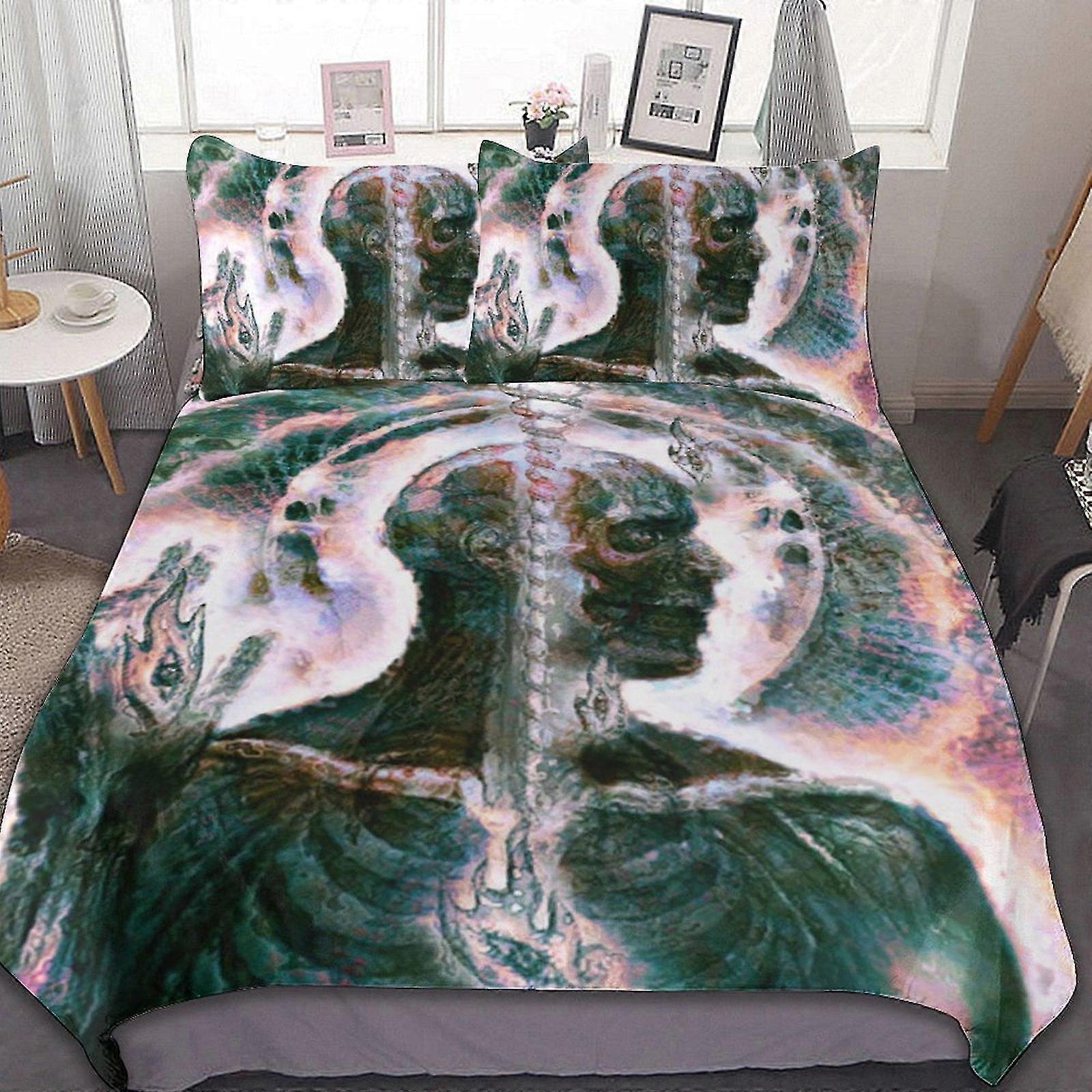 Conjunto de Cama Confortável de 3 Peças Conjunto de Edredom Macio para Presentes de Quarto com 1 Capa de Edredom e 2 Fronhas