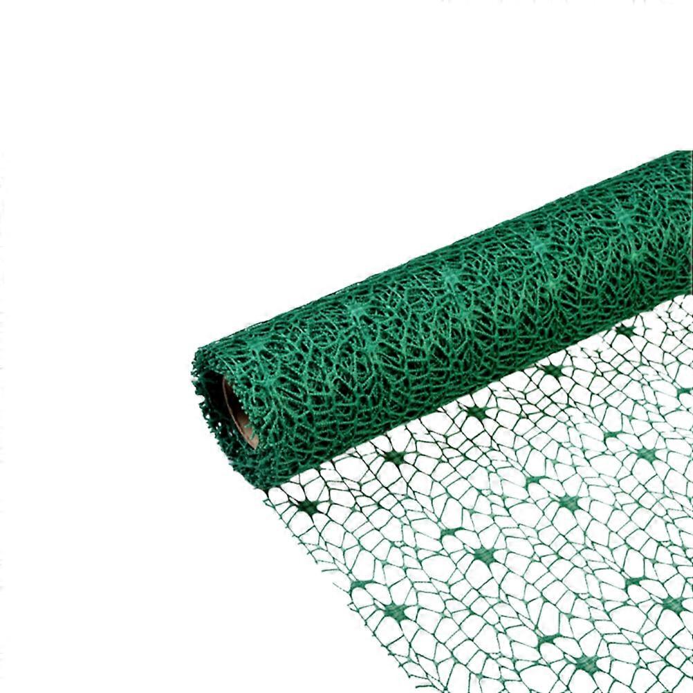 Illusion Mesh Fabric Roll Bright Color Jacquard Net Yarn Charm Door Curtain School Project Material Dark Green 450*50*0.01cm 1 Set