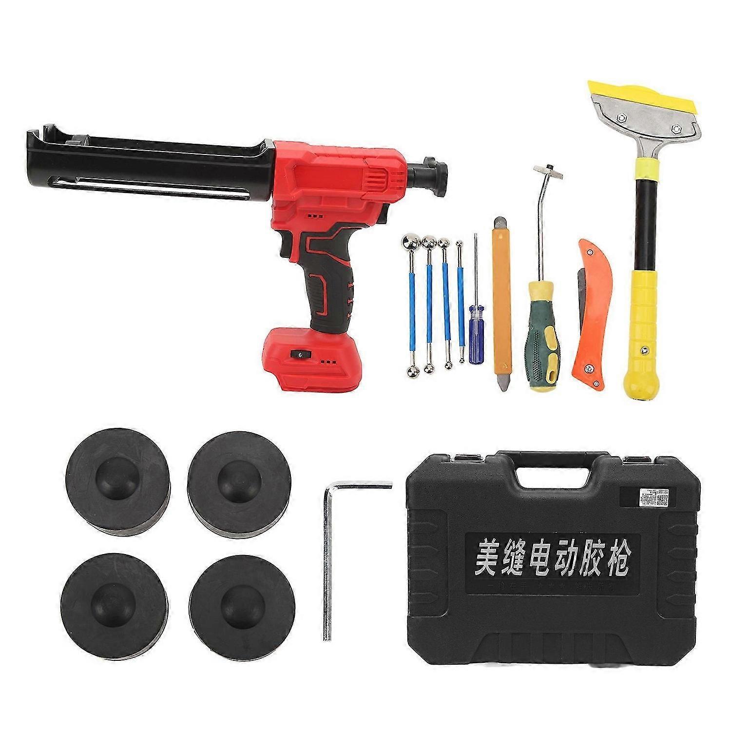 Cordless Caulking Gun 6 Level Speed 800N Thrust Sealant Caulk Gun with LED Light for Sealing