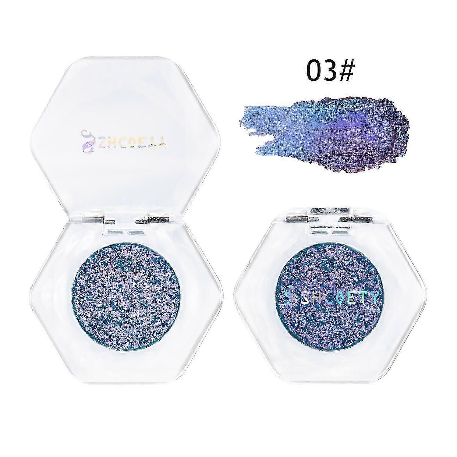 Meerjungfrau Schillernde Lidschattenpalette Helles Lila Smaragd Glitzer Lidschatten, Glitzer Diamant Highlighter Make-up Lidschatten