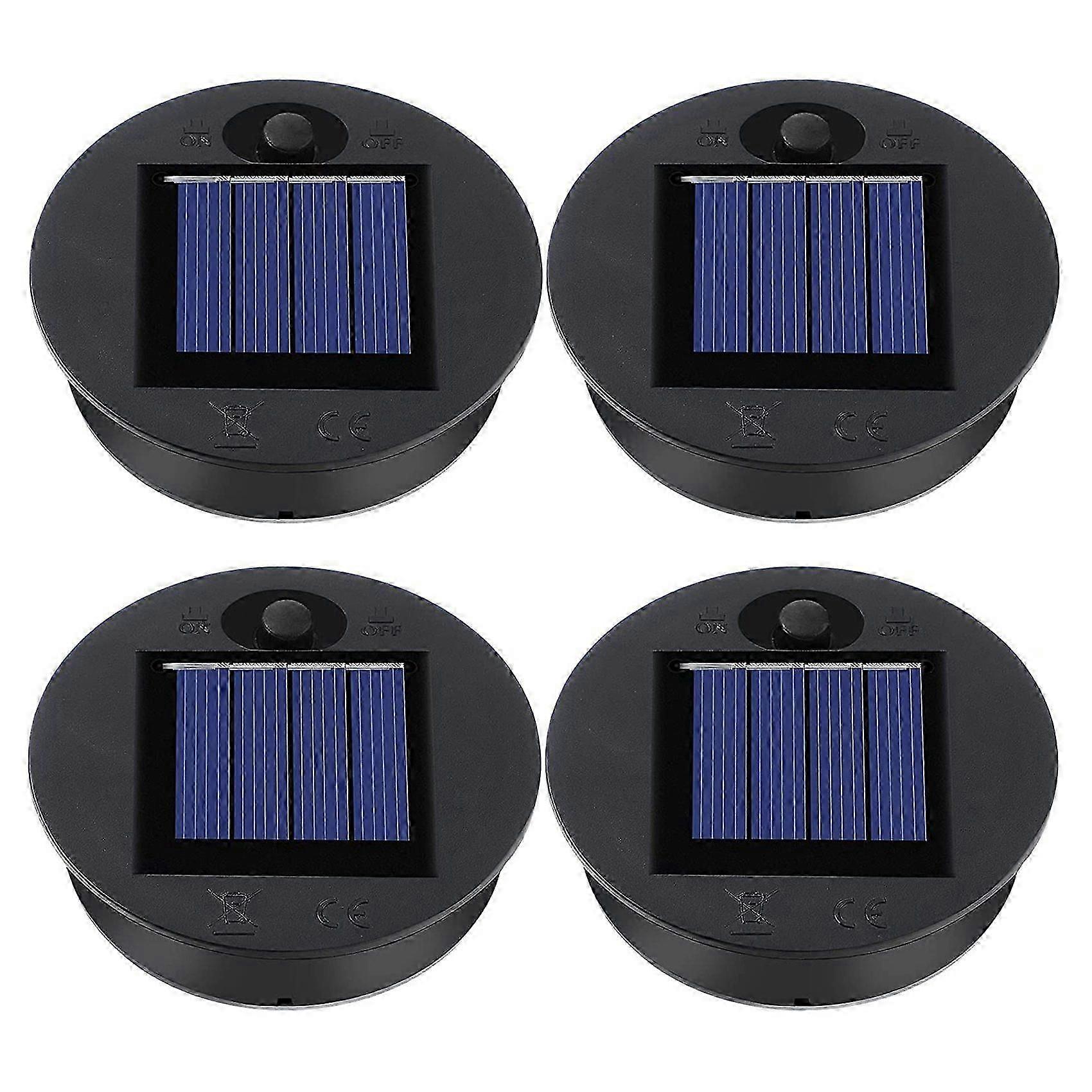 4 Adet Yedek Güneş Işık Üstleri Açık Asılı Fener Işık Güneş Işık Parçaları Yuvarlak Solar L